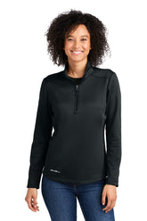 Eddie Bauer® Women’s Smooth Mid Layer Fleece 1/2-Zip - Black - XS
